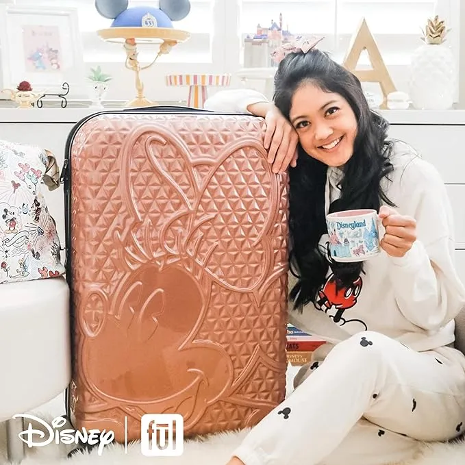 Disney Ful Textured Minnie Mouse Hard Sided Rolling Luggage