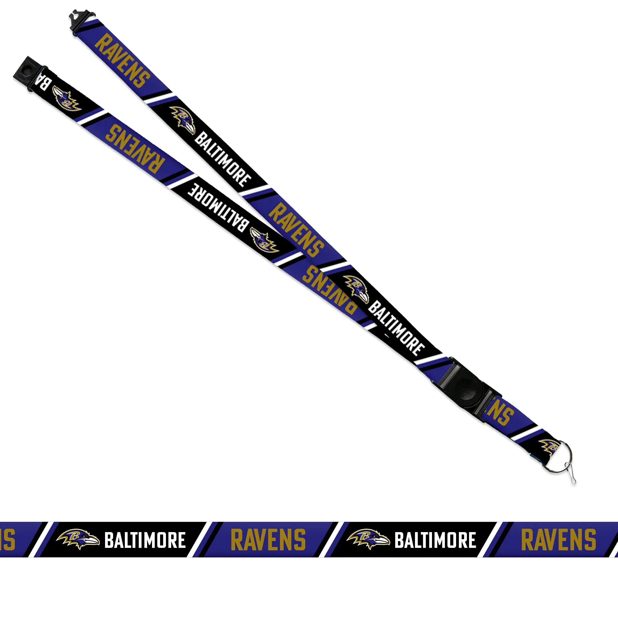 Rico Industries NFL Baltimore Ravens Unisex-Adult Safety Breakaway Lanyard