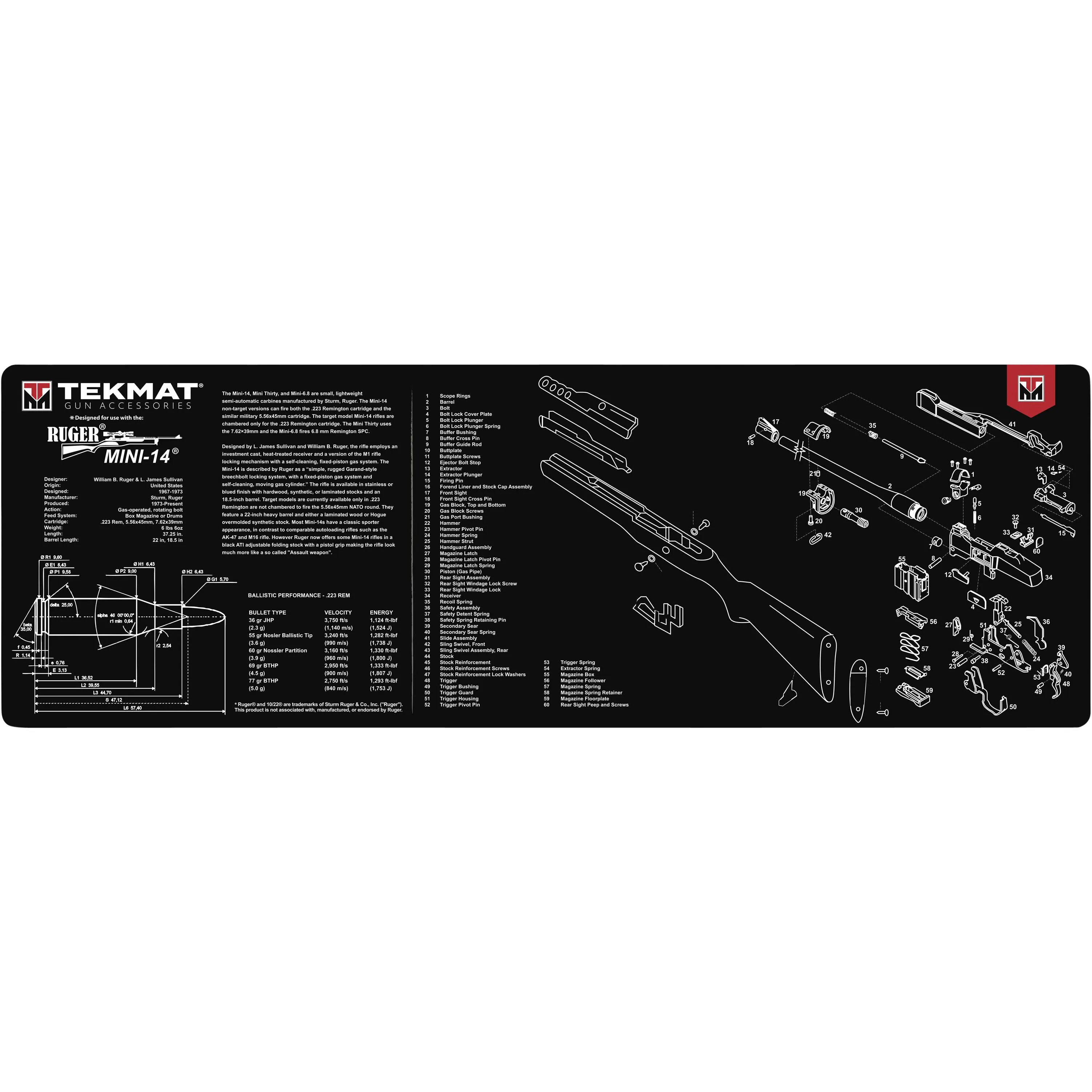 Tekmat Rifle Mat Ruger Mini 14