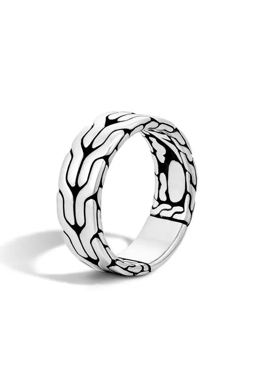 John Hardy Men's Chain Silver Band Ring, Classic Chain CollectionJohn Hardy Men's Chain Silver Band Ring, Classic Chain Coll…