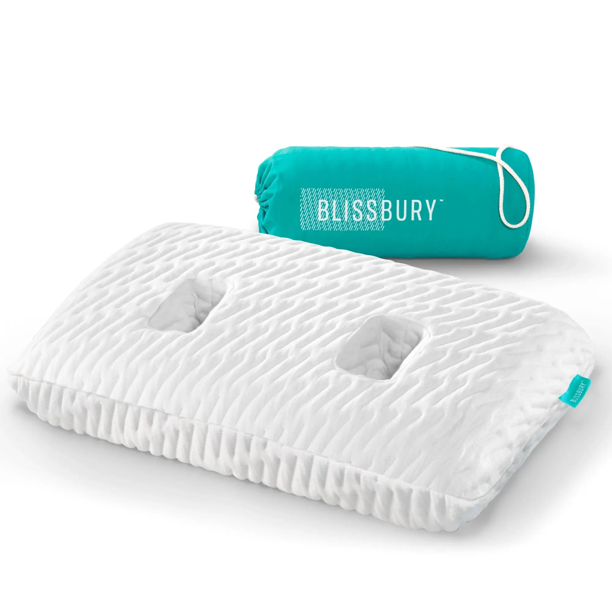 BLISSBURY Ear Pillow with Hole for Sleeping Sore Pain | Gray 