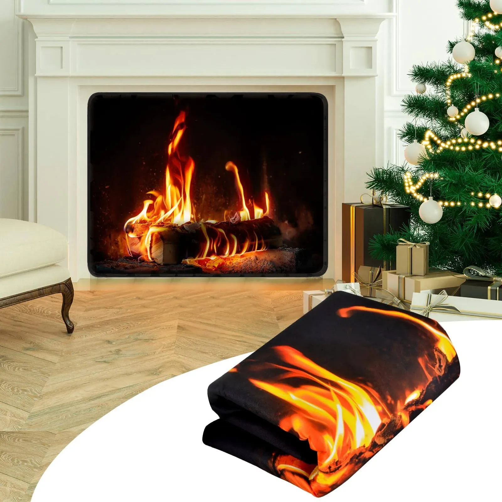 Magnetic Fireplace Cover for inside Fireplace Stops Heat Loss, Fireplace Blanket