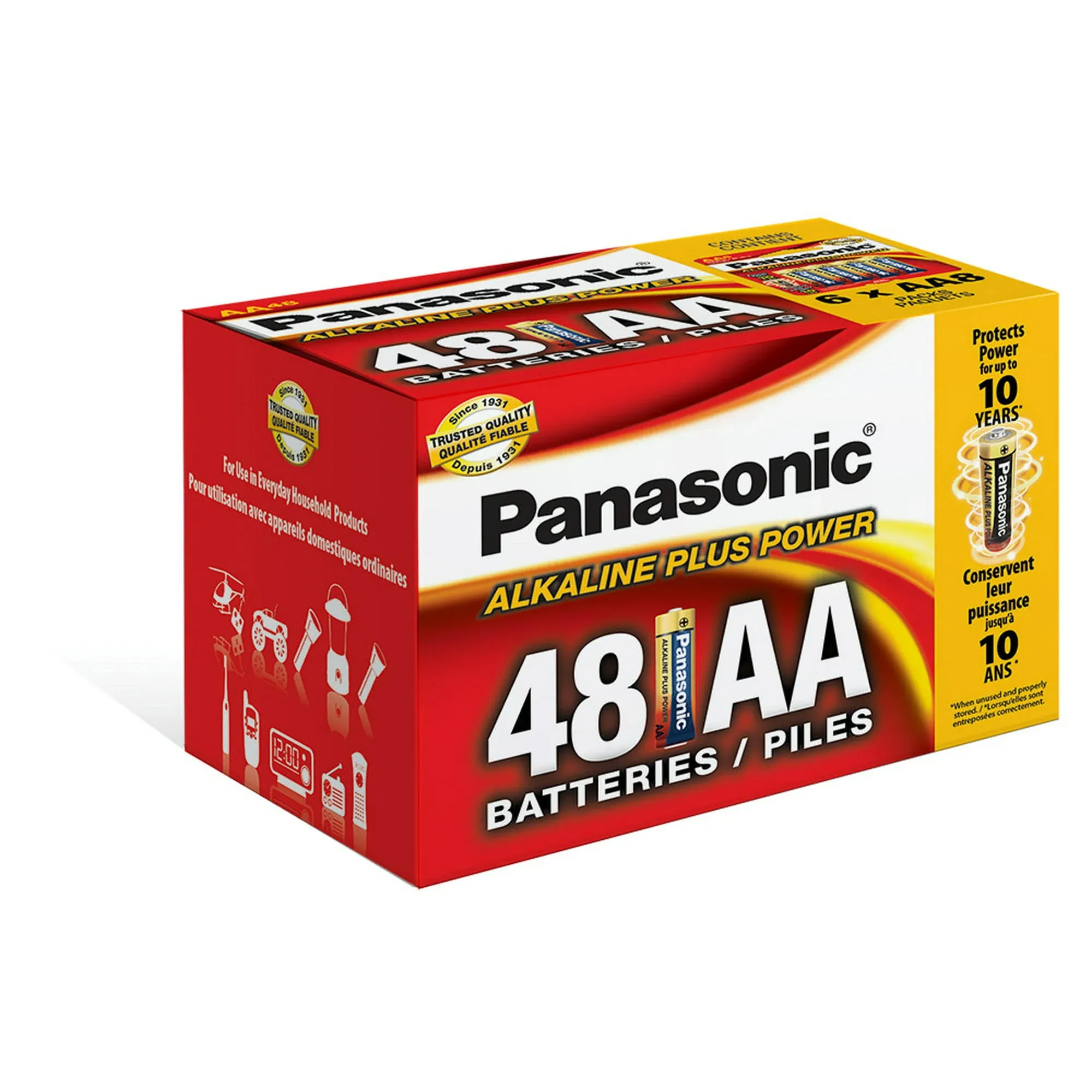Panasonic LR6PA48PC Alkaline Size AA Plus Power (48-Pack)