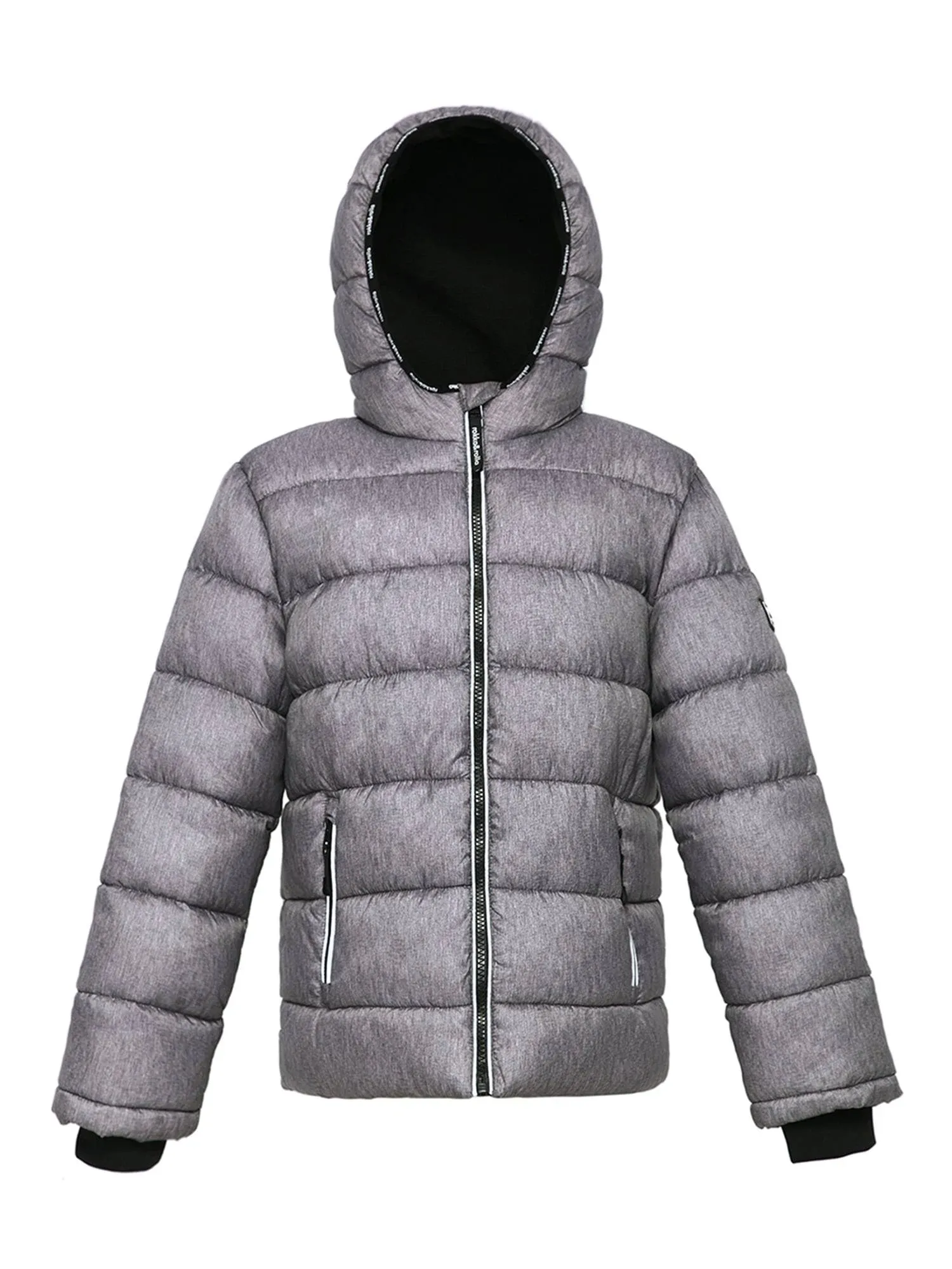 Rokka&Rolla Boys' Heavy Winter Puffer Coat Bubble Jacket-Heather Gray, Size 4-5