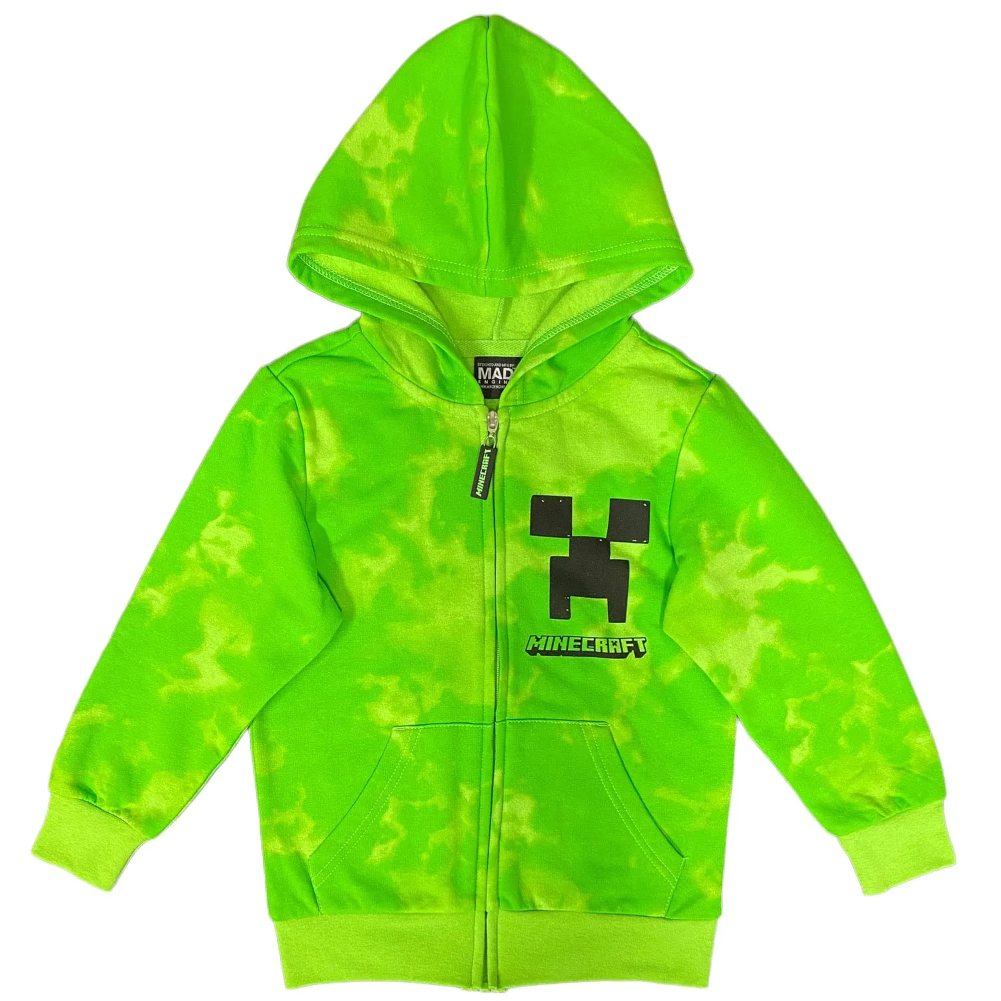 Minecraft Creeper Boys Zip Hoodie