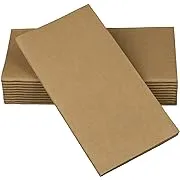 SimuLinen Natural Brown Dinner Napkins Paper Disposable Decorative – Thanksgiving Napkins Disposable Linen-Feel, Cloth-Like, Fall Wedding Napkins Guest Bathroom Handtowel – 16”x16” – Box of 50