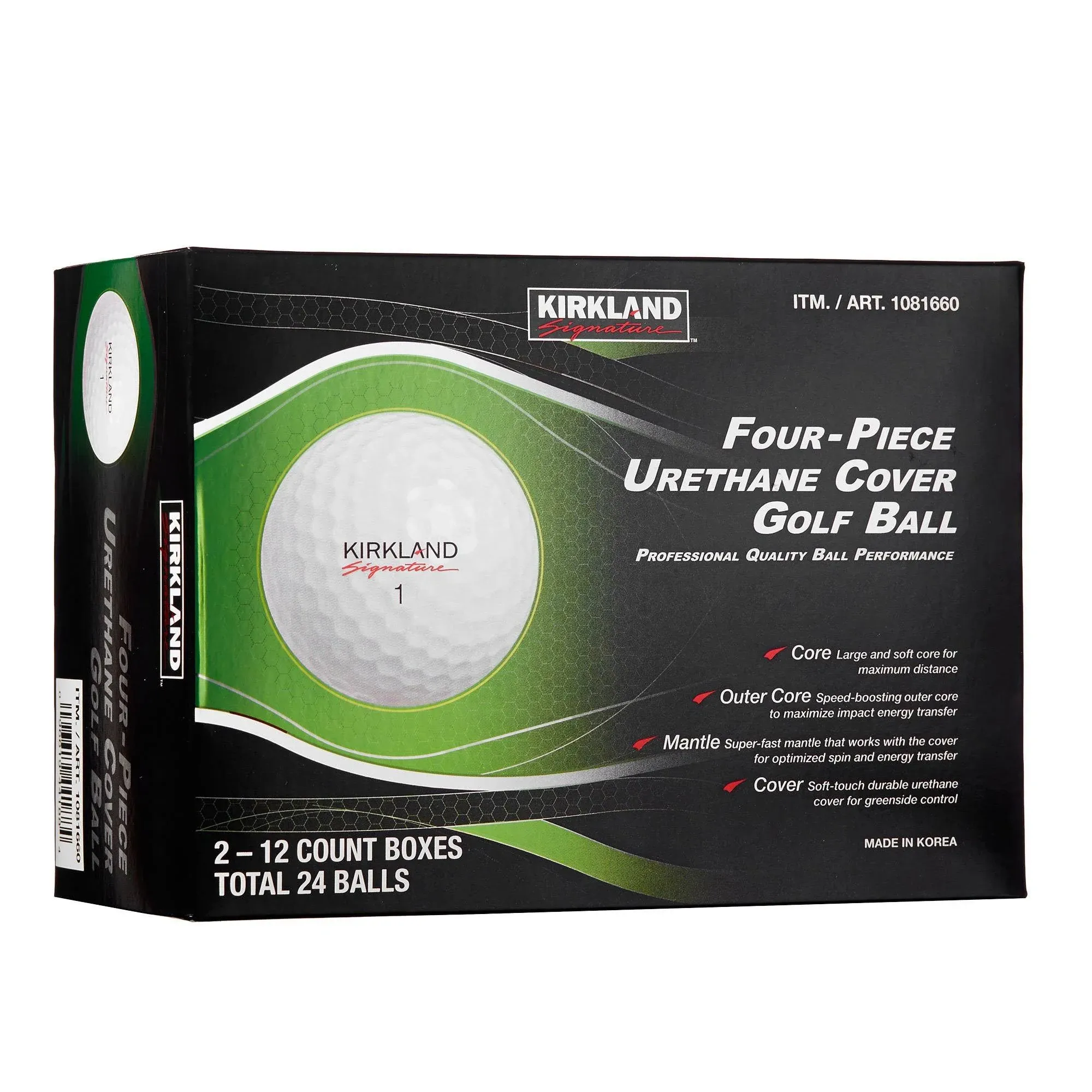 Kirkland Signature Kirkland Three-Piece Urethane Cover Golf Ball V3.0#1654518 Pe