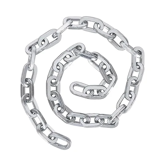 OKG Heavy Duty Security Chain, 3.9ft x 5/16" Thick Outdoor Gate Chain, Cut Proof Chain Made of Hardened Alloy Steel Chain, Ideal for Fence Gates, Bicycles, Moped, Trailers, Generator, etc