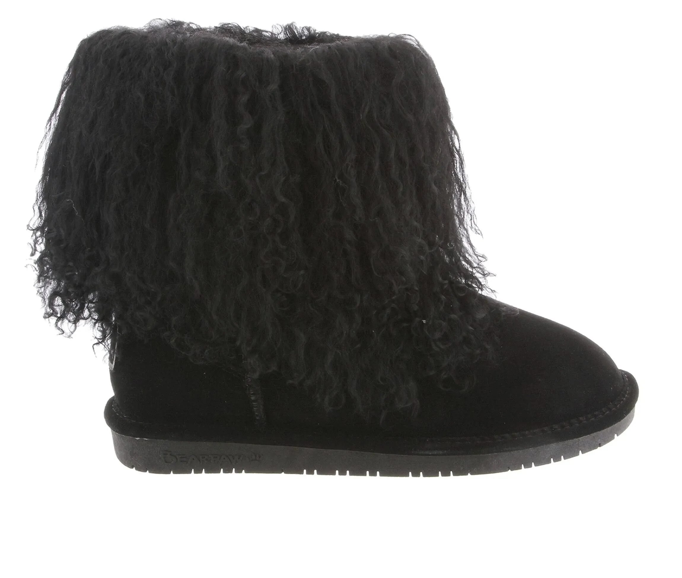 New bearpaw Boo black boots short shaft long fur