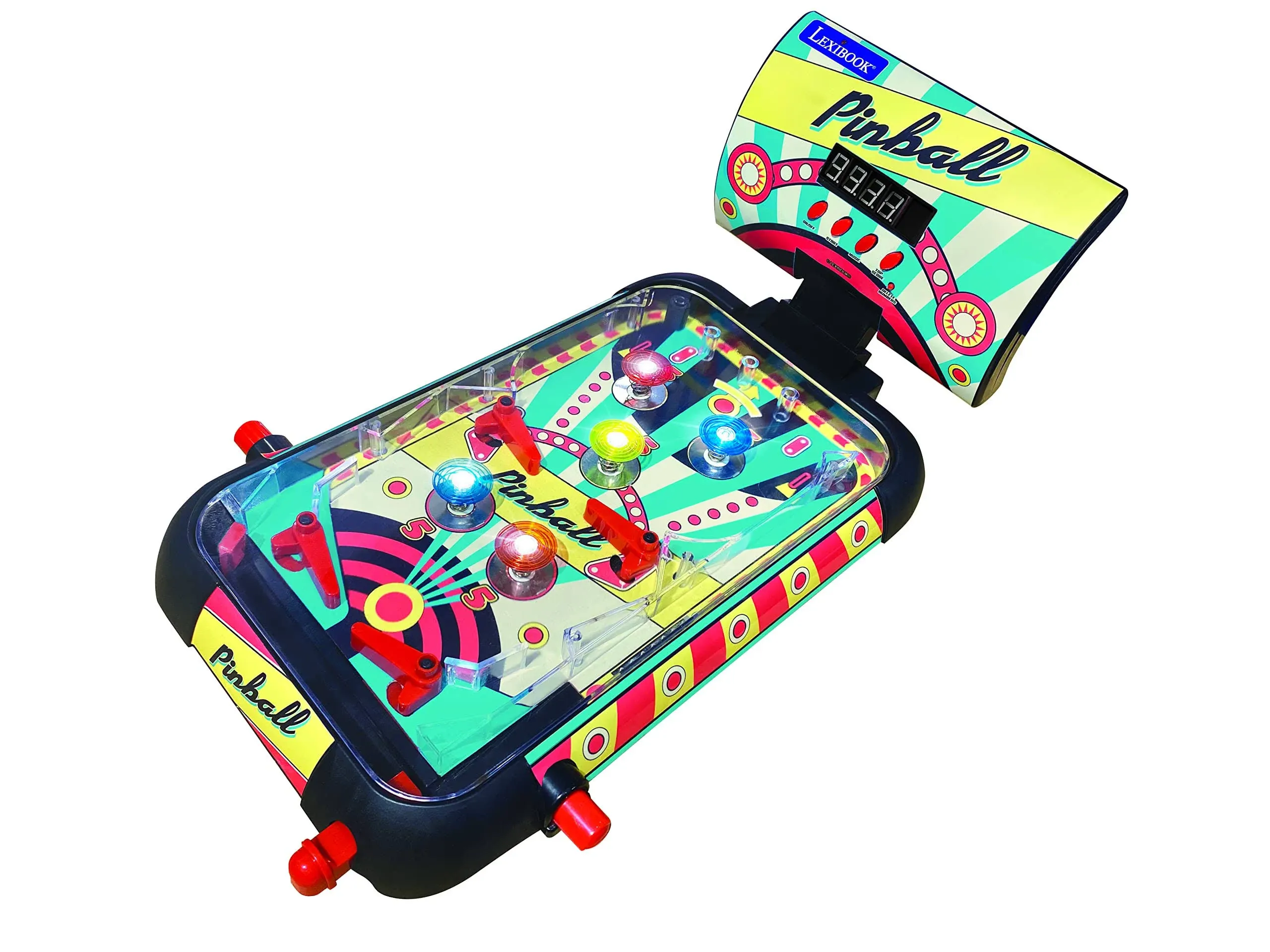 LEXiBOOK Table Electronic Pinball, Action and Reflex Game for Children and Fa...