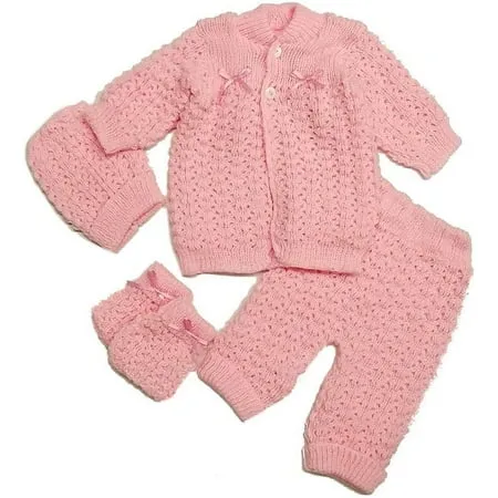 Abelito Baby's Four Piece Crochet Outfit Set