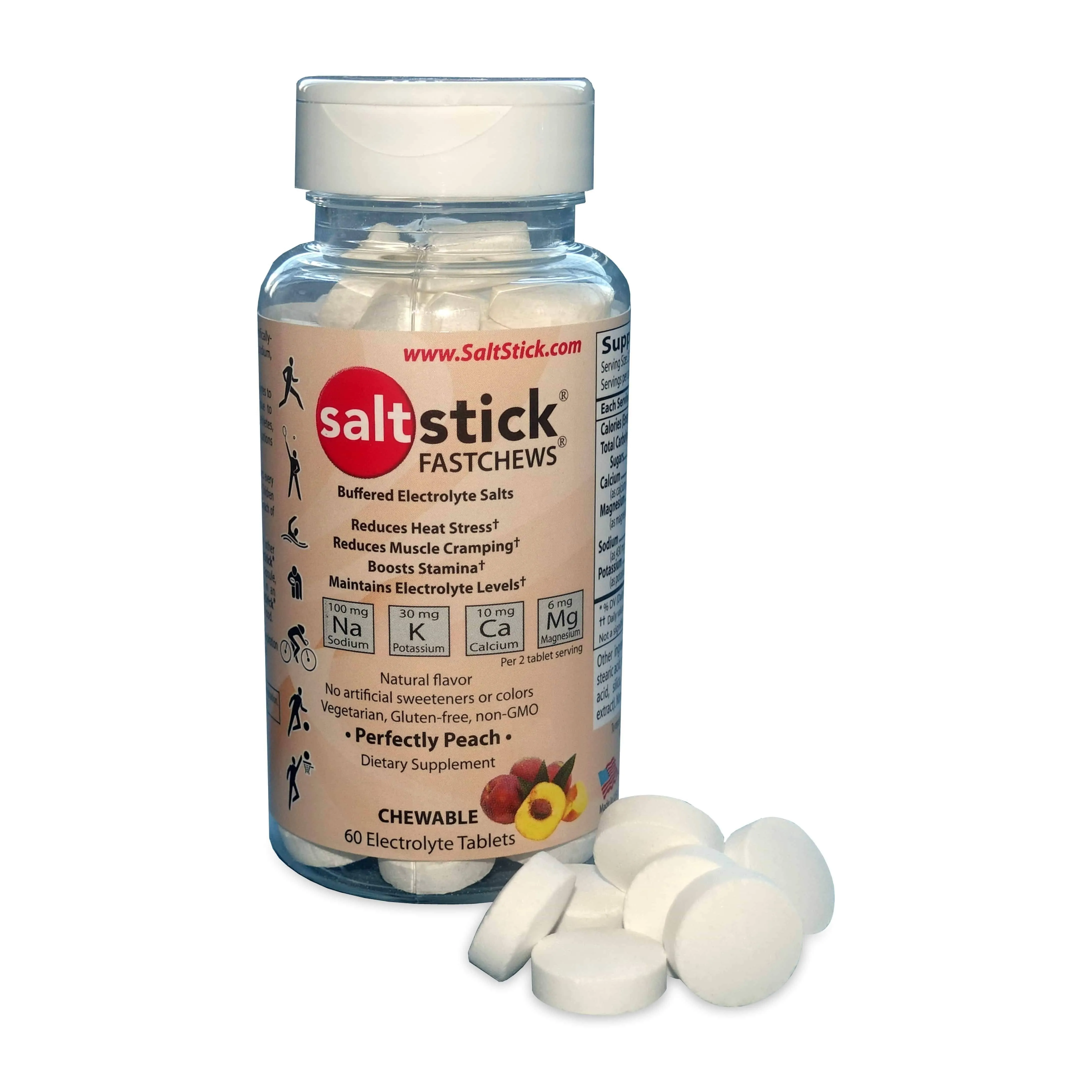 Saltstick Electrolyte Fastchews, Tart Orange - 12 pack, 10 tablets