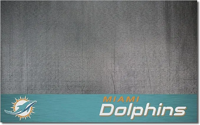 NFL - Miami Dolphins Vinyl Grill Mat - 26in. x 42in., NFL Vintage