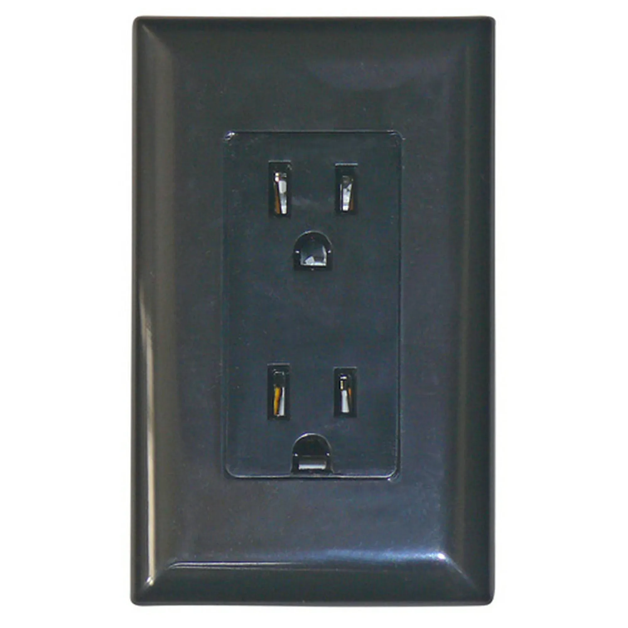 VALTERRA Diamond Group DG15BKVP Decor Receptacle with Cover - 15A, 125V, Black