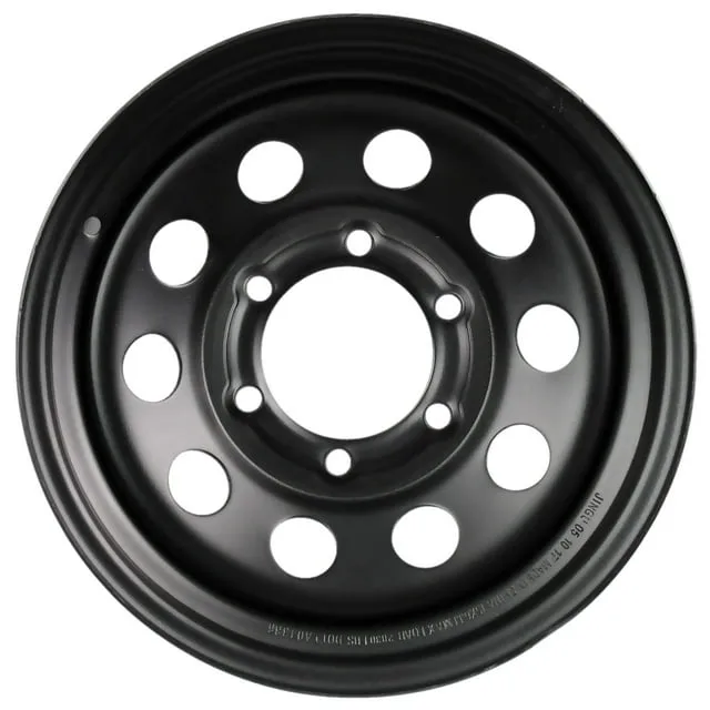 eCustomrim Trailer Rim Wheel 15x6 Black Modular 2830 lb. 4.27 Center Bore 6 Lug