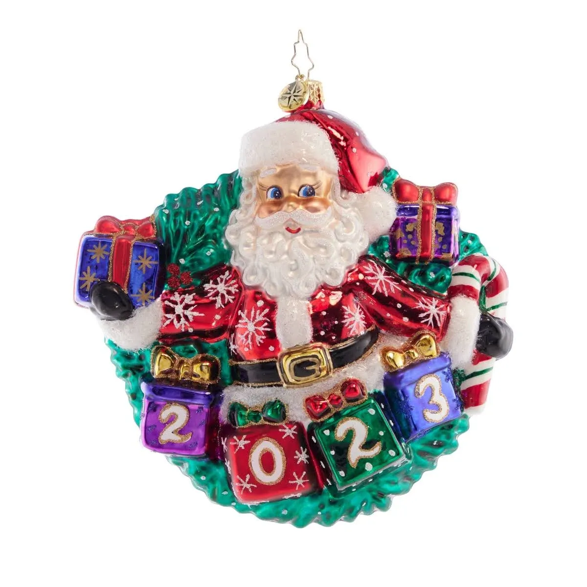 Yearly Salutations Santa 2023 Christmas Ornament 