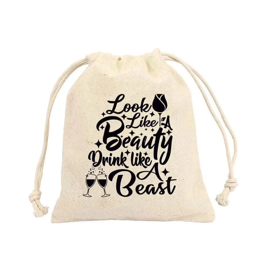 Set of 10 Look like a beauty drink like a beast Beauty and the beast theme Ba...