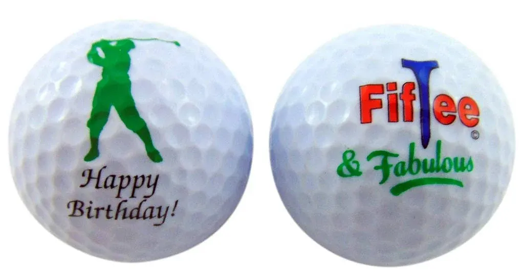 50th Birthday Golf Balls Gift Pack for for Golfers