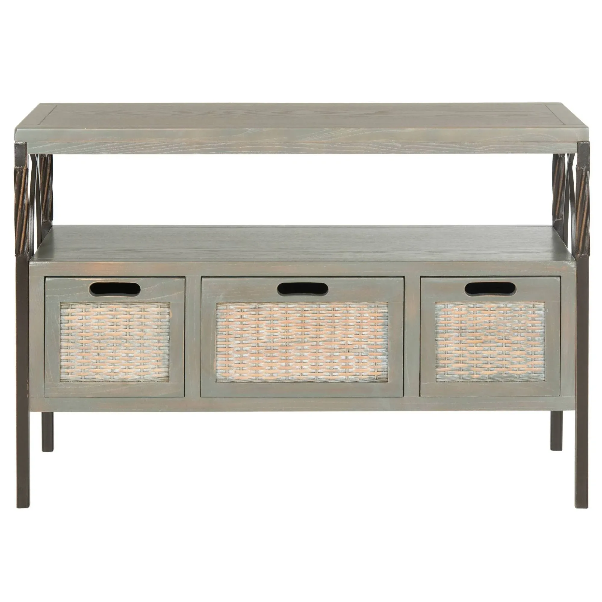 SAFAVIEH Joshua 3-Drawer Console Table | Ash Grey |