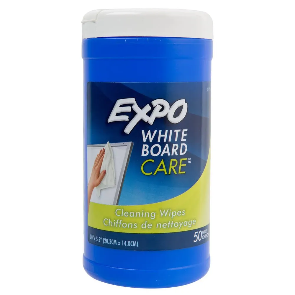 Expo Dry-Erase Board Cleaning Wet Wipes, 50/Container