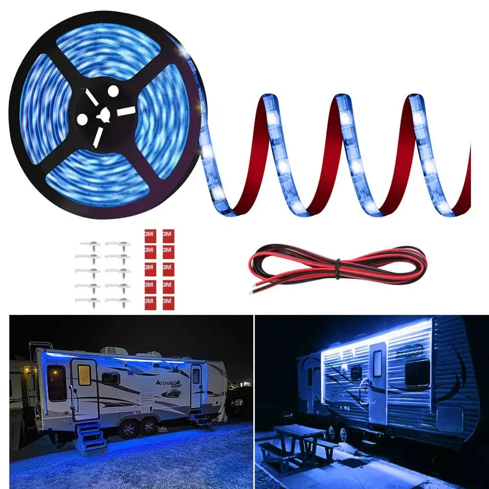 RV Awning Led Lights, 20FT 12V Camper Awning Lights for Camper Motorhome Travel 