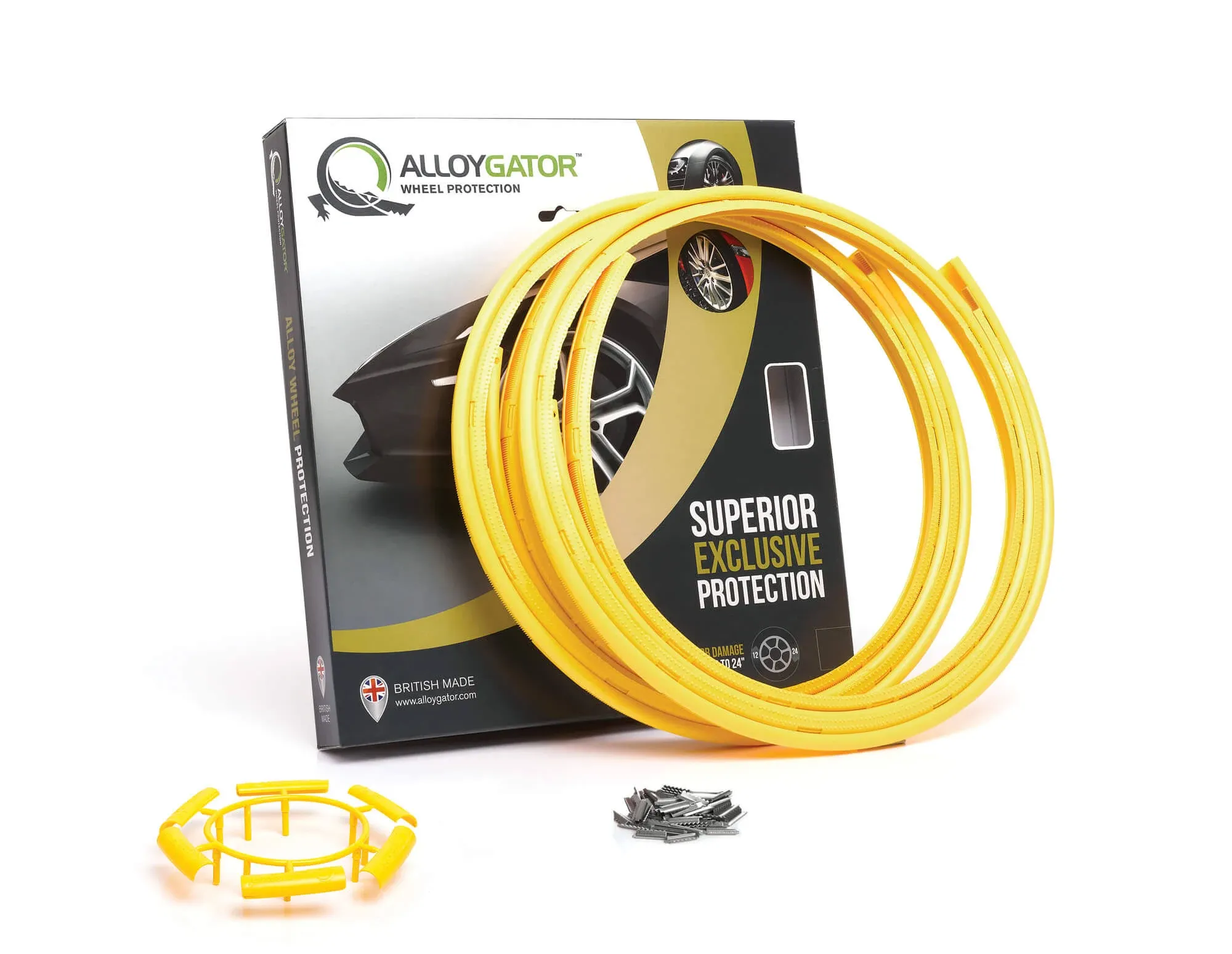 AlloyGator K4YLLWEXC - Yellow Wheel Rim Protector Set