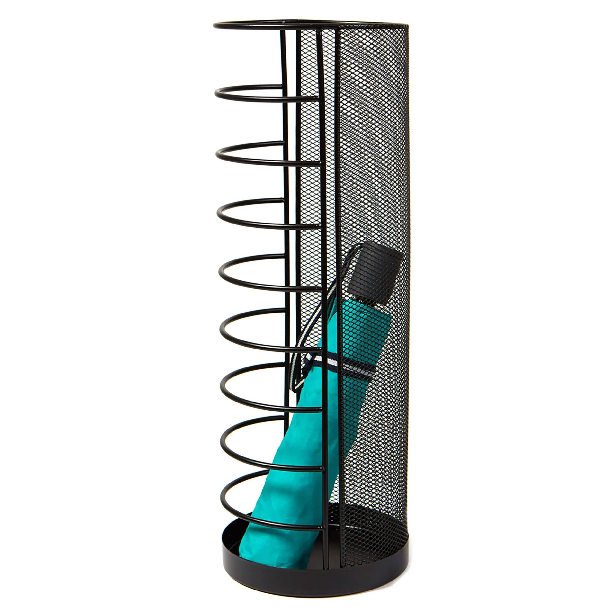 Mind Reader Network Collection, Umbrella Stand, Entryway Organizer, Metal Mesh, 5.5"L x 5.5"W x 15.75"H, Black