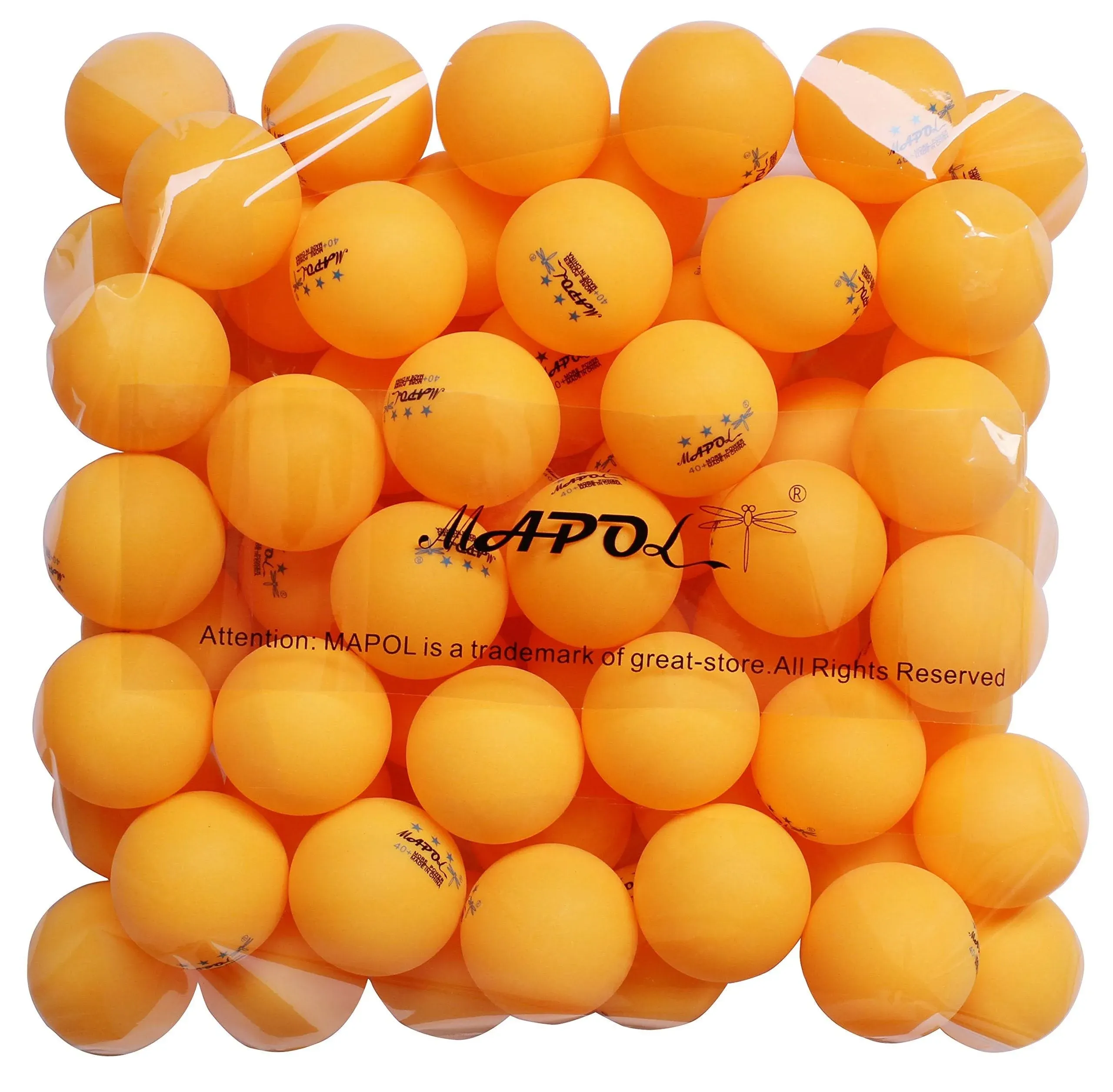 60 Counts 3-Star Orange 40+ Premium Training Ping Pong Balls Advanced Practic...