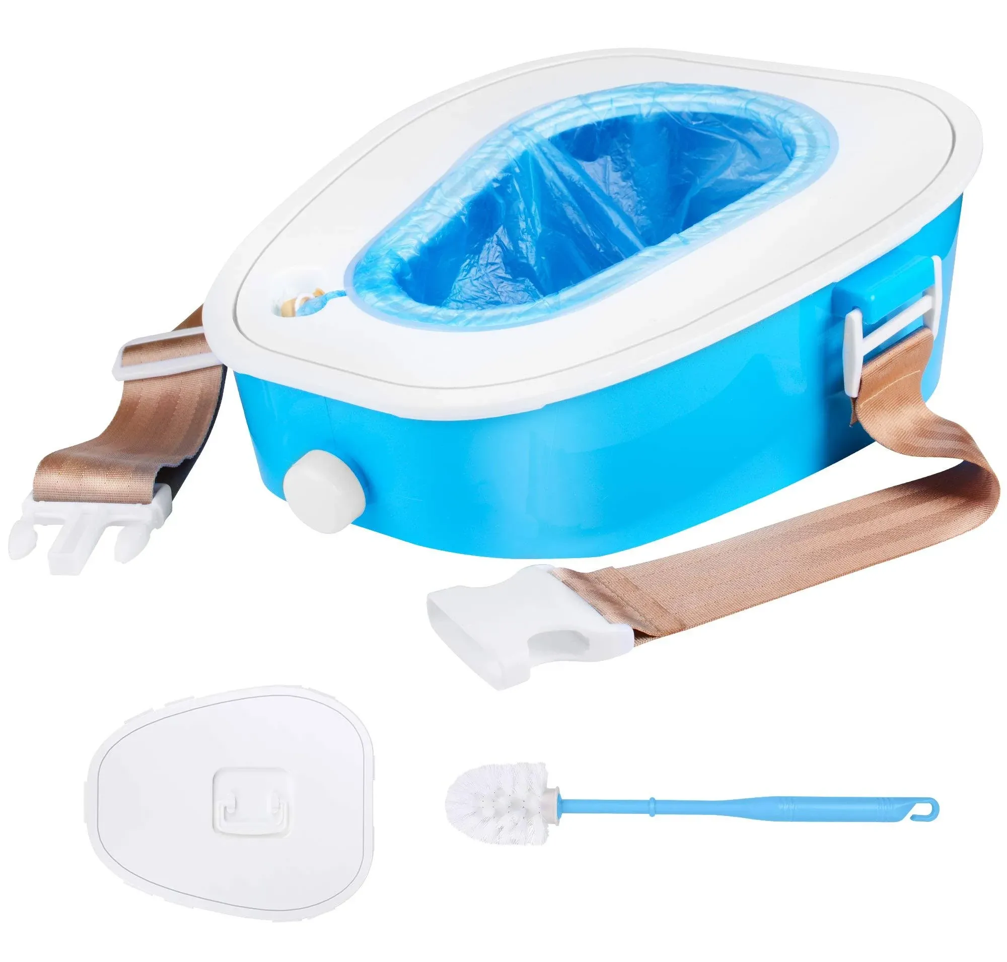 A ARCITON Portable Toilet Indoor & Outdoor Commode,Travel Potty Portable for Car,Camping,Hiking,Boating,Long Road Trips,Traffic Jam (Blue)