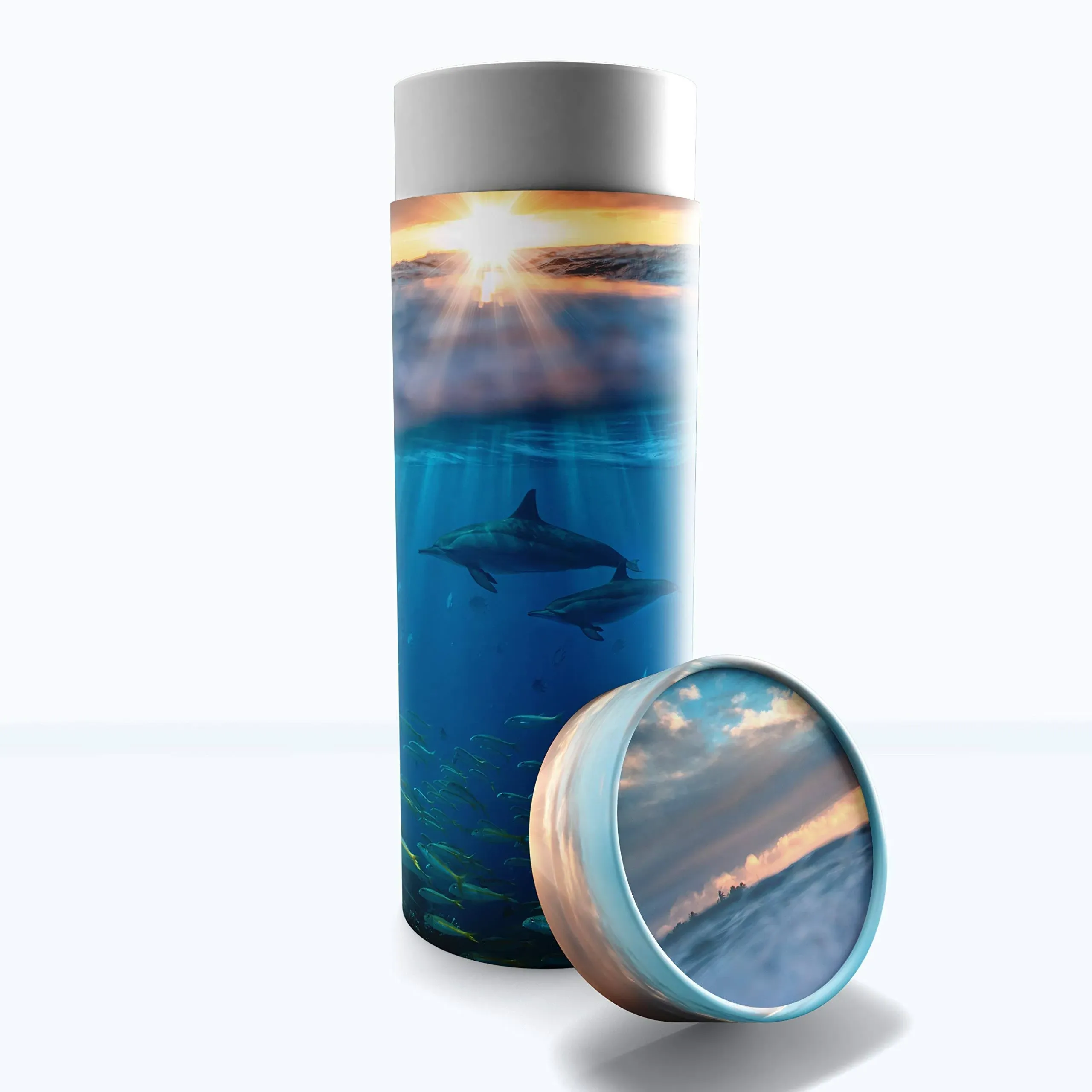 Divine Dolphins Biodegradable & Eco Friendly Burial or Scattering Urn / Tube