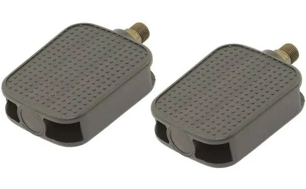 Alta Flat Square Platform Barefoot Surface Style Bicycle Pedals in Black ...