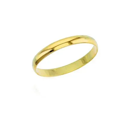 JewelStop 14K Solid Gold 3mm Polished Plain Wedding Band Ring