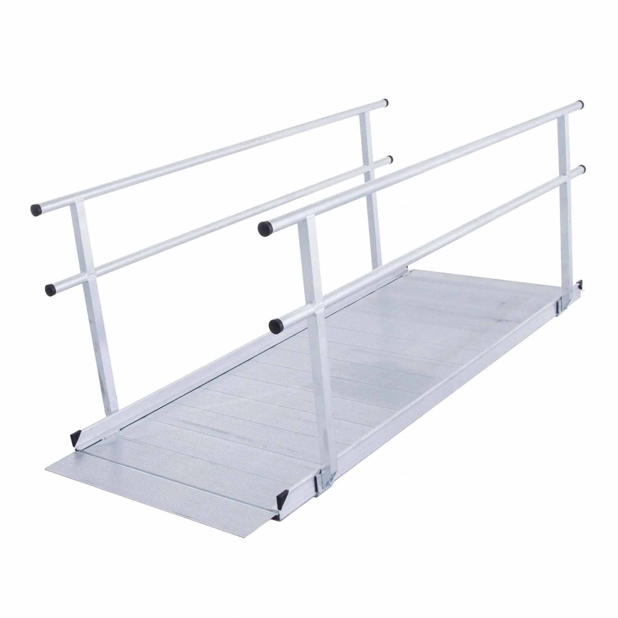 Silver Spring Aluminum Wheelchair Access Ramp with Handrails - 5' L
