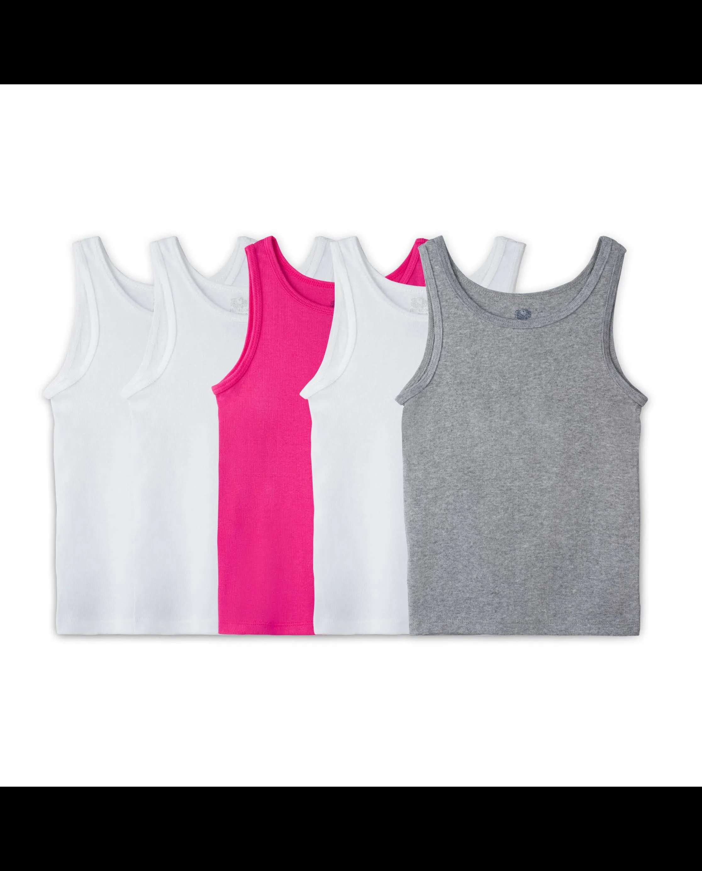 Fruit of the Loom Big Girls' Assorted Tank (Pack of 5)