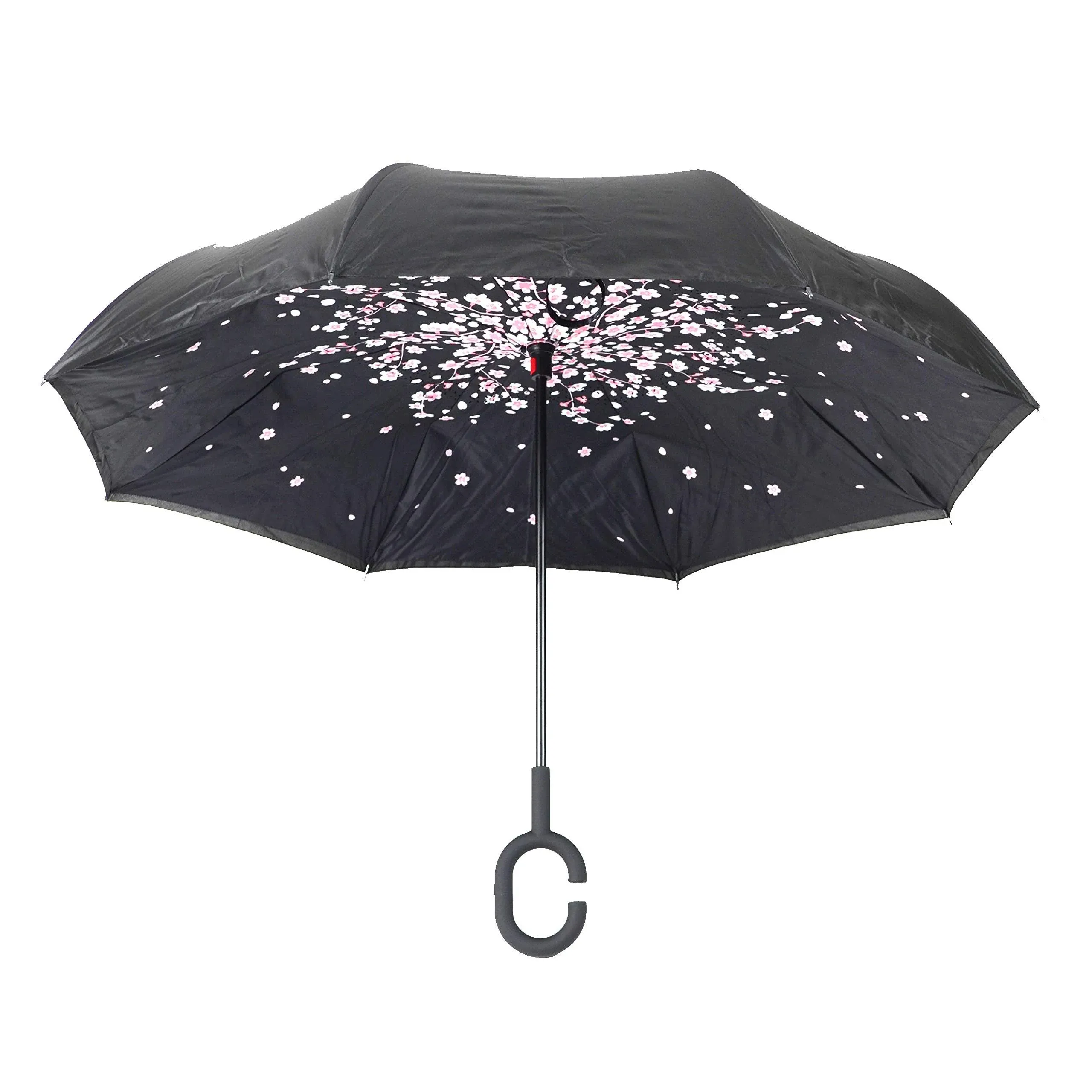 Topsy Turvy Designer Umbrellas - Drip Free Windproof - Cherry Blossoms