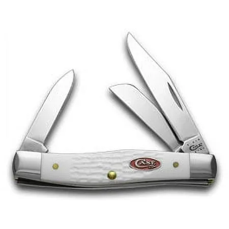 Case XX Knives Jigged White Delrin Stockman Pocket Knife 60184