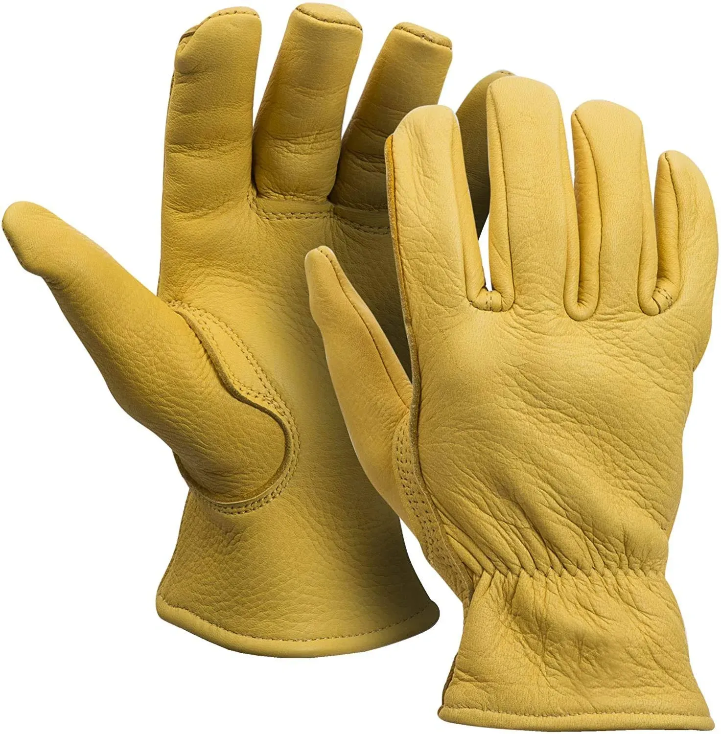 MEN`S FULL GRAIN TAN DEERSKIN LEATHER GLOVES LINED 40 GRAM 3M THINSULATE (American Fur)