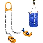 Chain Drum Lifter - 2000 lbs Capacity - Upgraded Carbon Steel Hook with Built...