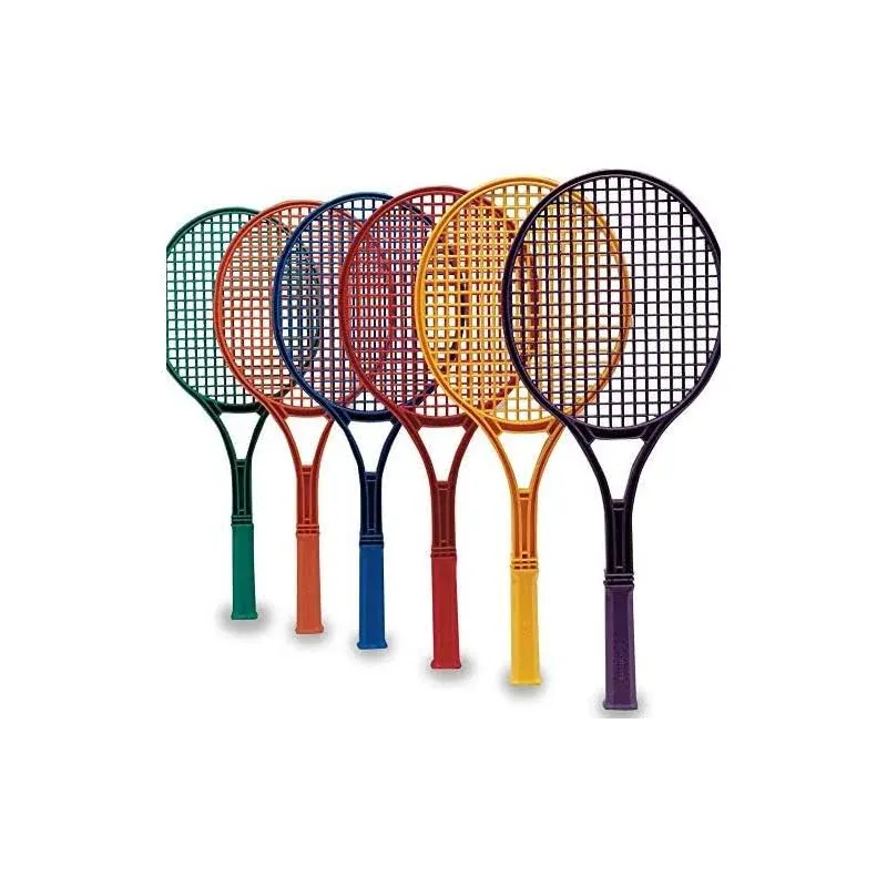 S&S Worldwide Spectrum Jr. Tennis Racquets, Set of 6, Multicolor