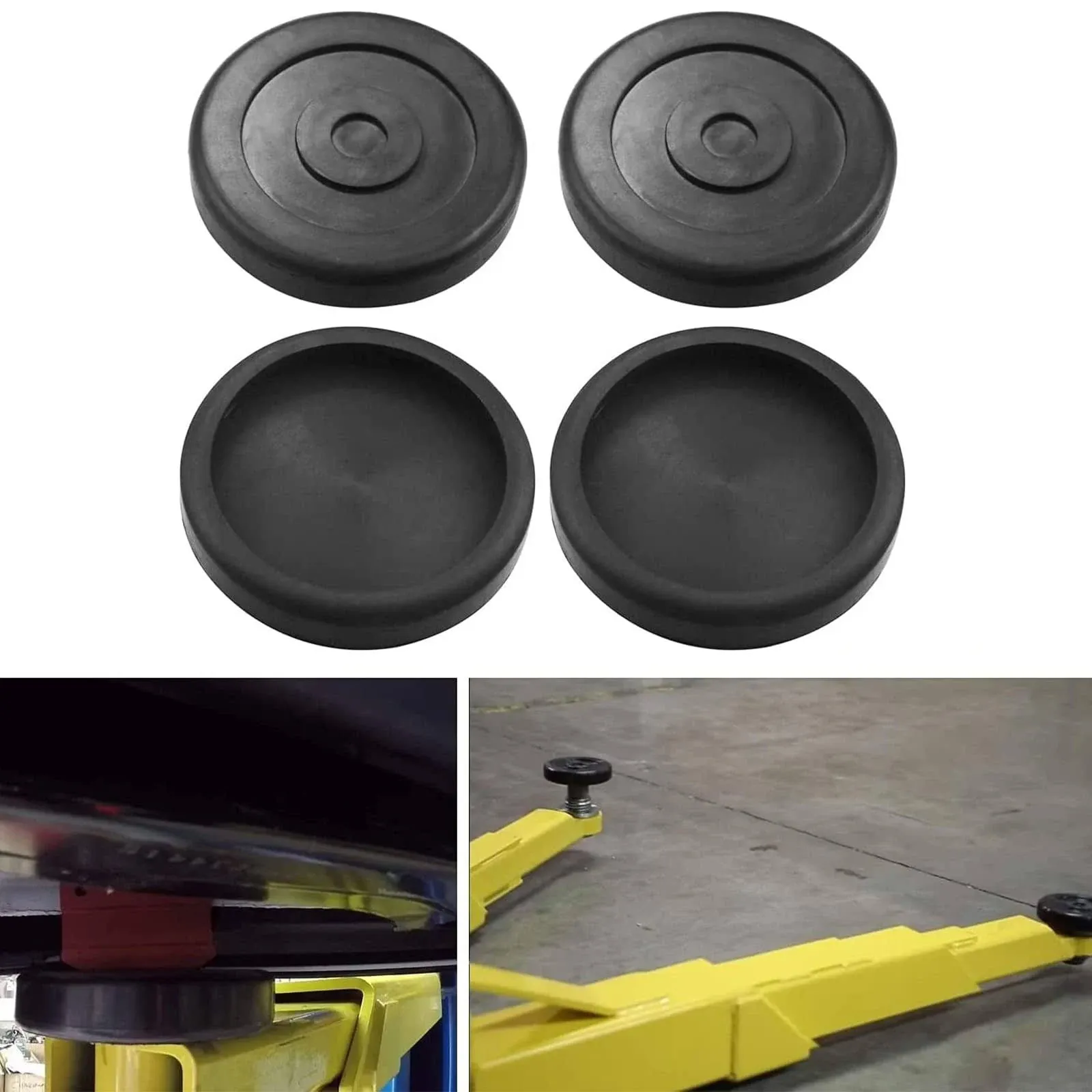 Round Rubber Arm Pads for BENDPAK DANNMAR Lift Set of 4 HD Slip on # 5715017