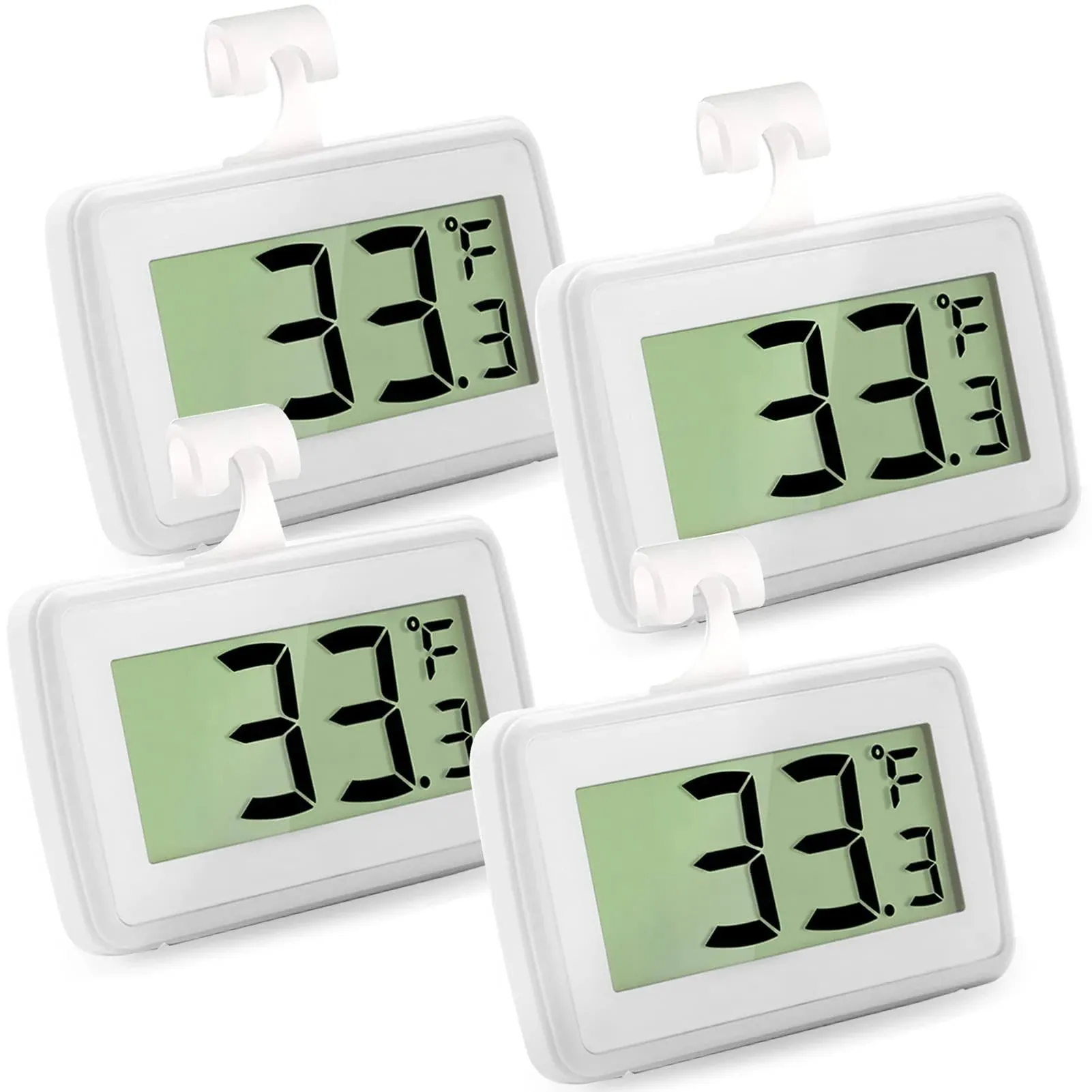 4 Pack Digital Refrigerator Thermometer Waterproof Freezer Room Thermometerhig<wbr/>h 