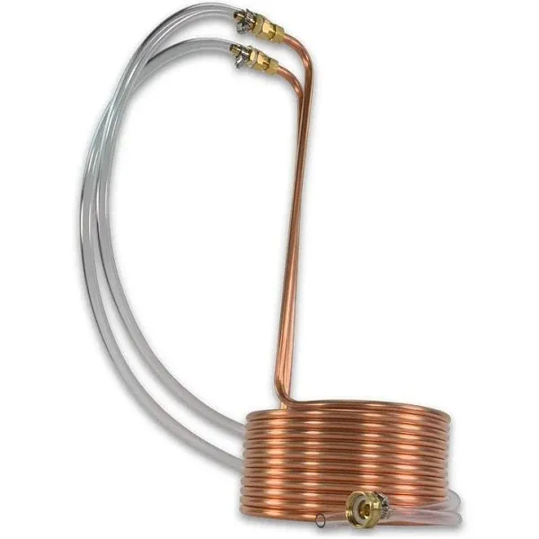 30’ Copper Immersion Wort Chiller, 3-5 Gallon Batch