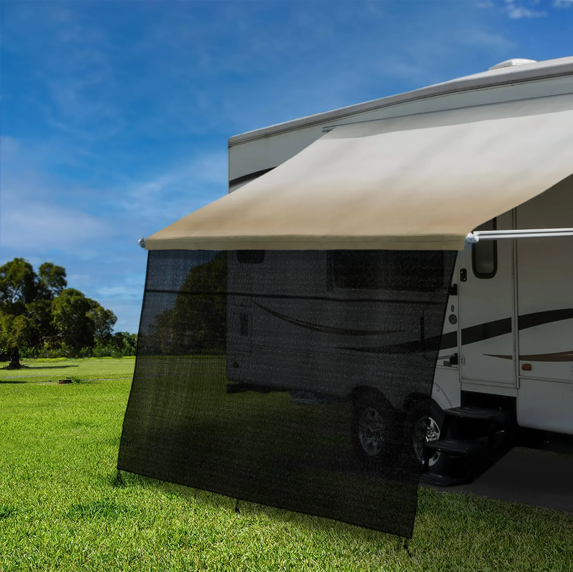 13&#039; RV Awning Screen Shades for 8&#039; 9&#039; Drop (Actual Width 11&#039; 11&#034;) Camper Awning