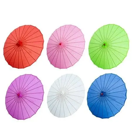 Thy Collectibles Set of 6 33 inch Japanese Chinese Umbrella Parasol for Wedding ...