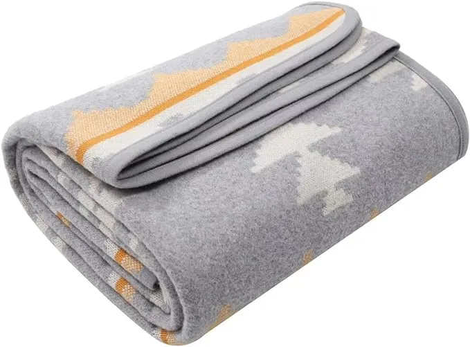 ACUSHLA Merino Wool Camp Blanket - Warm, Thick, Washable, Large Throw - Great for Outdoor Camping All Seasons Suitable Morocco White 79 X63 38lbs