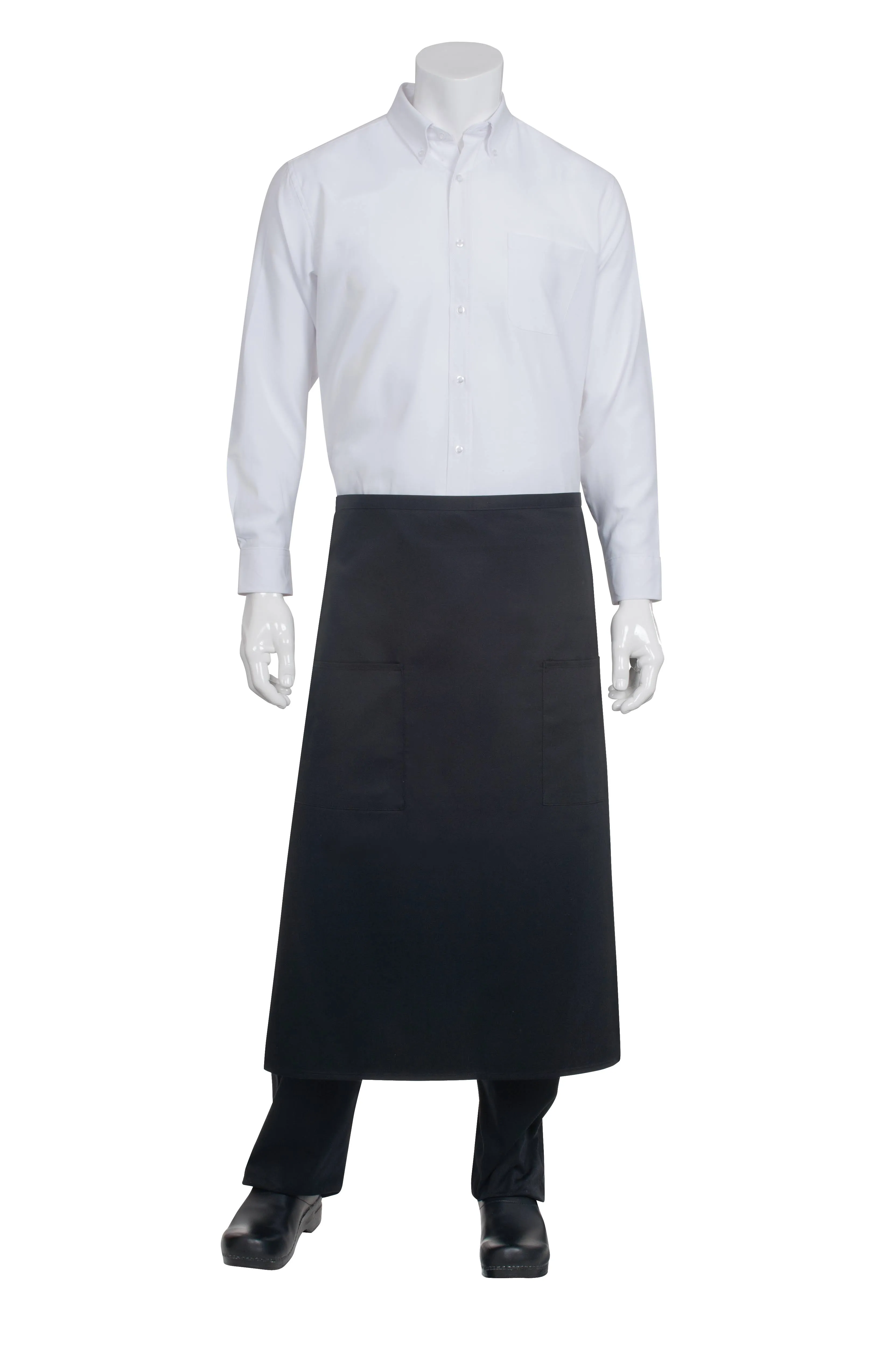 Chef Works Unisex Two Pocket Bistro Apron 122ABLK0