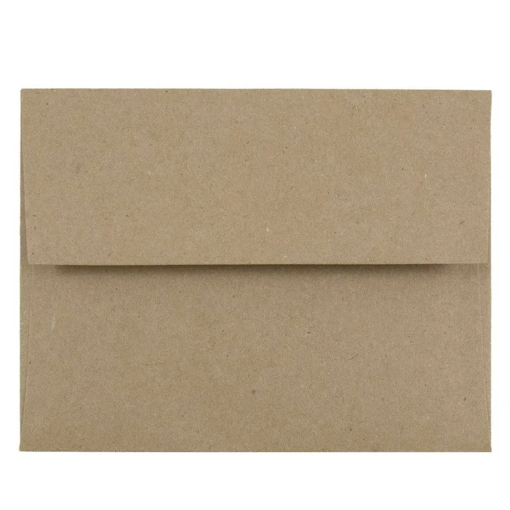 JAM PAPER A2 Premium Invitation Envelopes - 4 3/8 X 5 3/4 - Brown Kraft Paper Ba