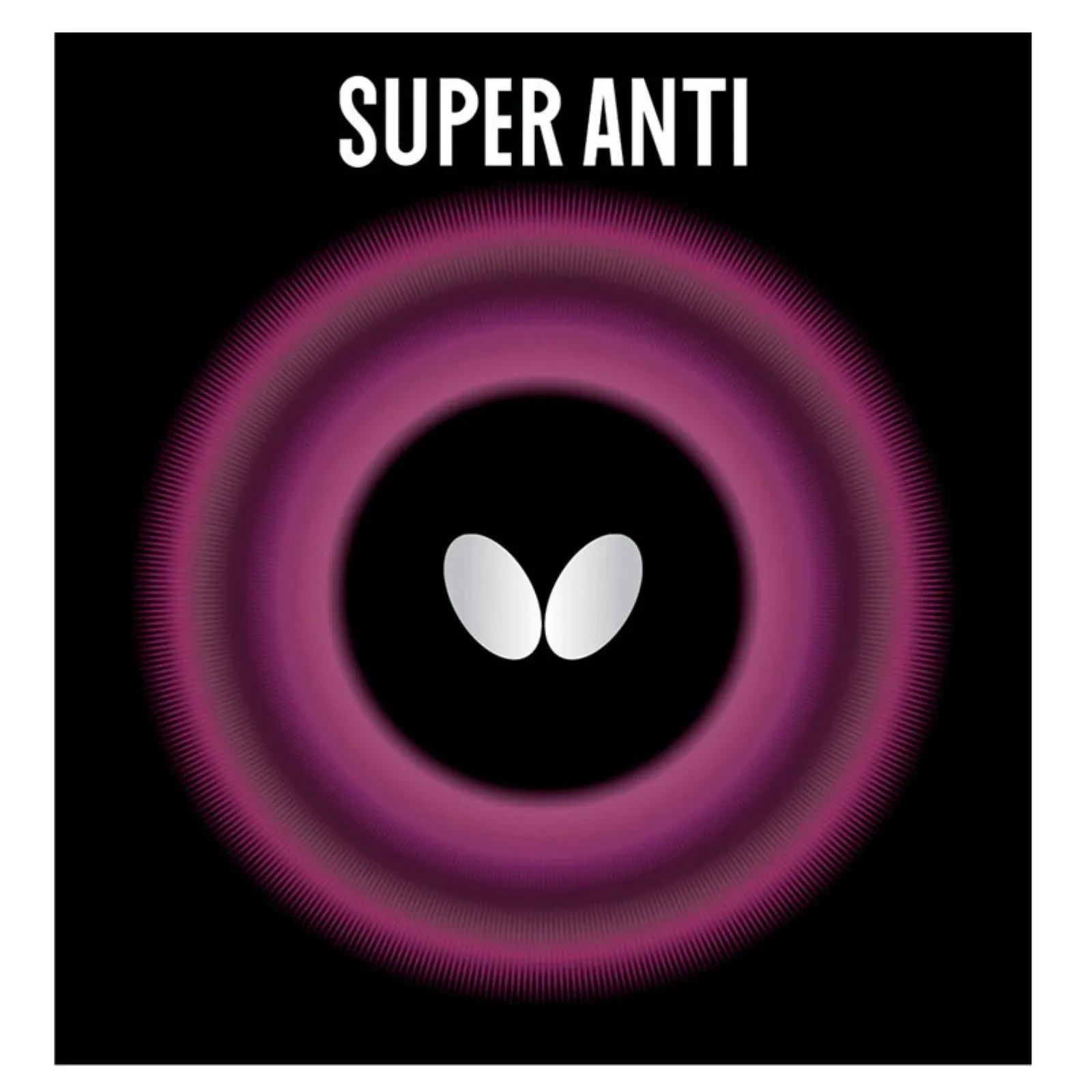 Butterfly Super Anti Table Tennis Rubber, 1.9 mm, Black