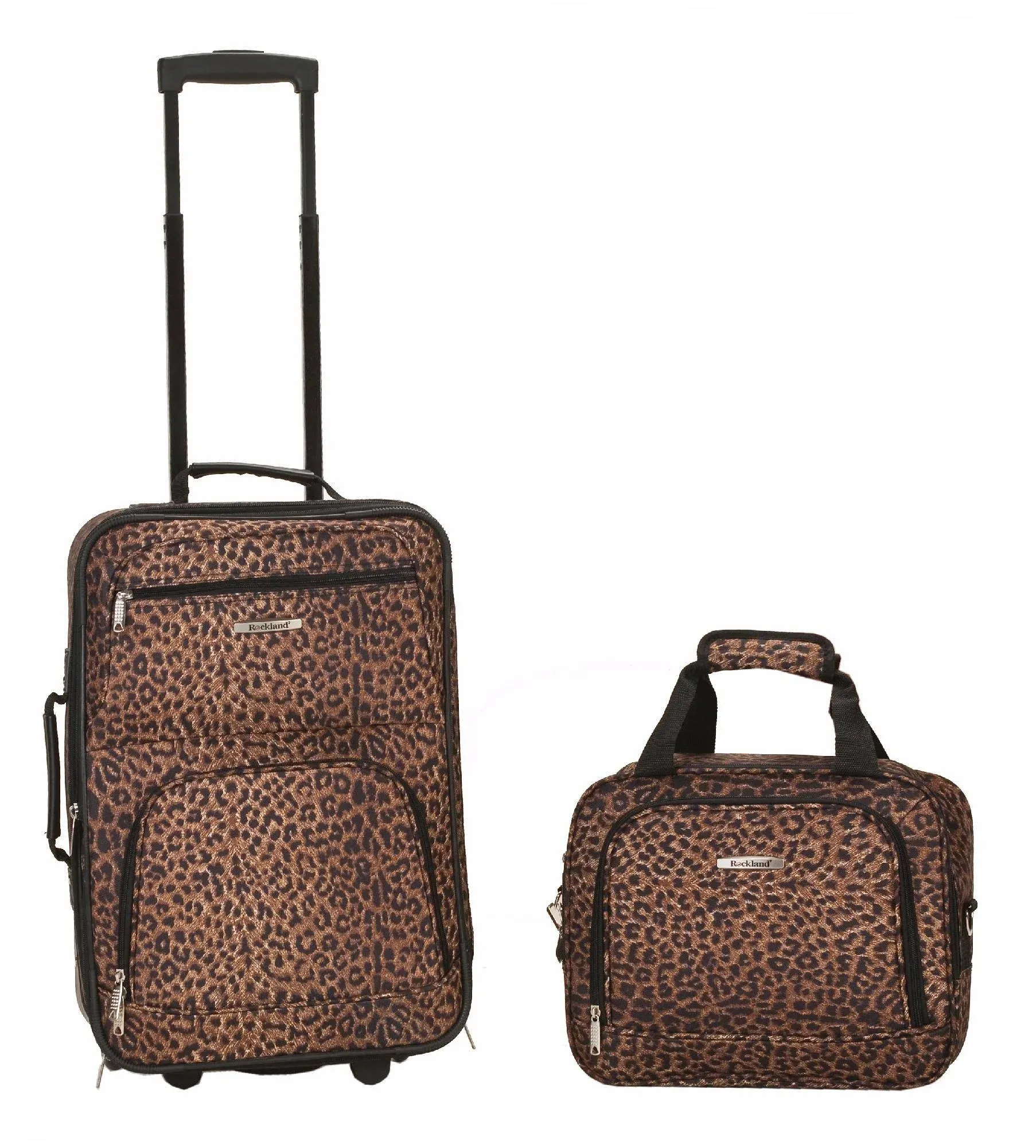 Rockland Fashion Softside Upright Luggage Set, Leopard, 2-Piece (14/19)