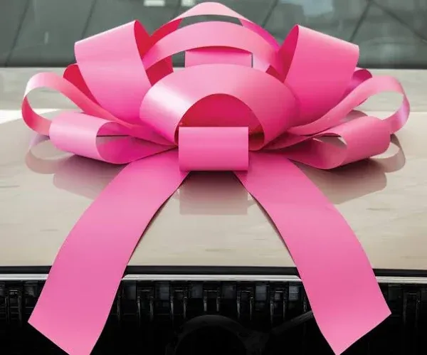 Giant Magnetic Car Bow, 30&#034; Show Room Bows, Jum-Bows Pink! Car Dealers, Car Lot